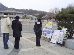 Image for article Une scène unique à l'extérieur du Bureau présidentiel de Corée du sud (Photo)