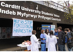 Image for article Université de Cardiff, Pays de Galles : Amnesty International condamne les atrocités des prélèvements d'organes en Chine