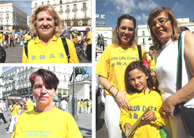 Image for article Madrid : Des pratiquants expliquent pourquoi ils pratiquent le Falun Dafa et sensibilisent les gens au sujet de la persécution