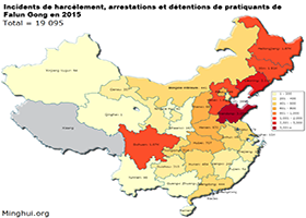 Image for article Rapport sur les droits de l'homme de Minghui : près de 20 000 incidents en 2015 de citoyens ciblés pour leur croyance en le Falun Gong