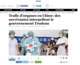 Image for article Trafic d'organes en Chine : Des survivantes interpellent le gouvernement Trudeau au Canada