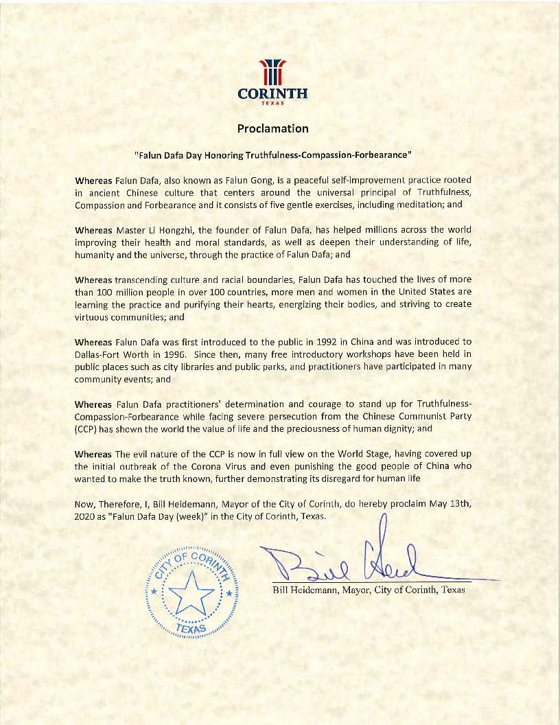 Image for article Deux villes de la grande métropole de Dallas proclament la Journée mondiale du Falun Dafa
