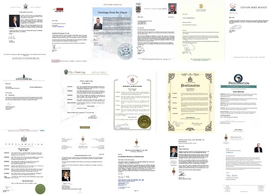Image for article Canada : Les maires de plusieurs villes de l’Ouest publient des lettres de vœux et des proclamations pour célébrer la Journée du Falun Dafa