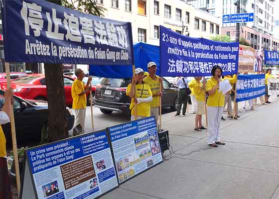 Image for article Canada : Manifestation pacifique devant le consulat chinois à Montréal pour condamner 23 ans de persécution du Falun Dafa par le PCC