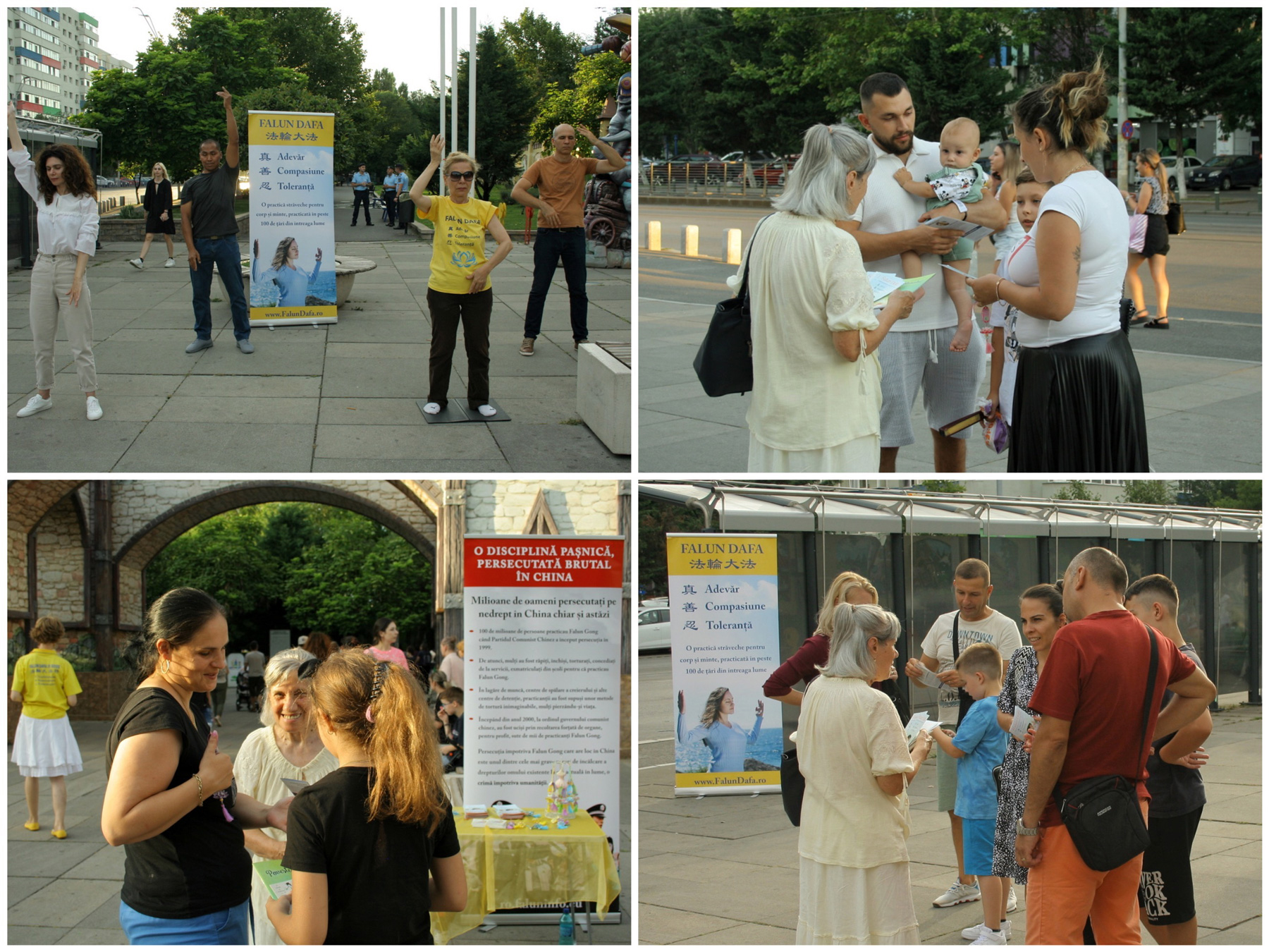 Image for article Bucarest, Roumanie : Des personnes encouragent les pratiquants de Falun Dafa en Chine à persévérer dans leur croyance