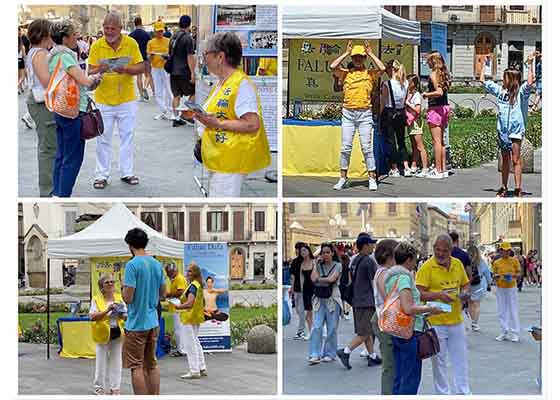 Image for article Italie : Des activités de Falun Dafa dans de nombreuses villes informent les gens de la persécution du régime communiste chinois