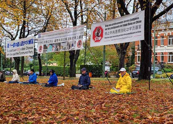 Image for article Belgique : Une manifestation pacifique devant l’ambassade de Chine met en lumière la persécution du Falun Dafa par le régime communiste