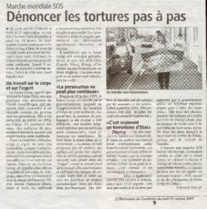 Image for article Observateur du Cambresis (France) : Marche mondiale SOS