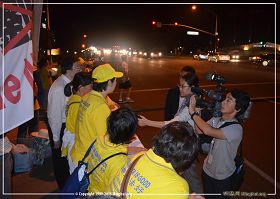 Image for article Les médias américains couvrent les manifestations du Falun Gong lors de la visite du président chinois