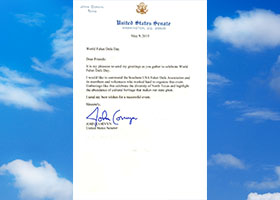 Image for article Des représentants des États-Unis au Texas envoient leurs  félicitations pour la 16e Journée mondiale du Falun Dafa