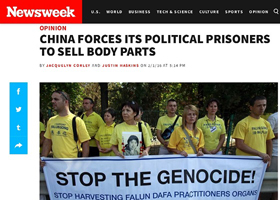 Image for article Un article de Newsweek dénonce les prélèvements d'organes approuvés par l'État sur des prisonniers de conscience