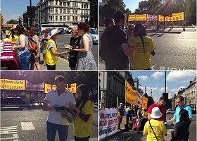 Image for article Des activités en Europe marquent le 17e anniversaire de la résistance pacifique du Falun Gong