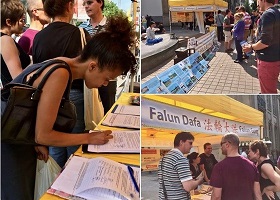 Image for article Belgique : Les pratiquants à Anvers dénoncent la persécution du Falun Gong 