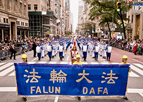 Image for article Le Falun Dafa accueilli lors du défilé du Columbus Day à New York