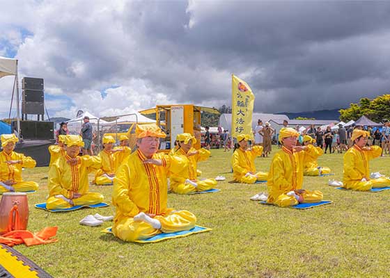 Image for article Nouvelle-Zélande : Les pratiquants présentent le Falun Dafa à la Keltic Fair de Coromandel