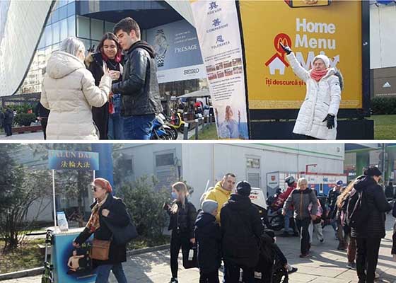 Image for article Bucarest, Roumanie : Le public condamne la persécution du Falun Dafa par le régime chinois