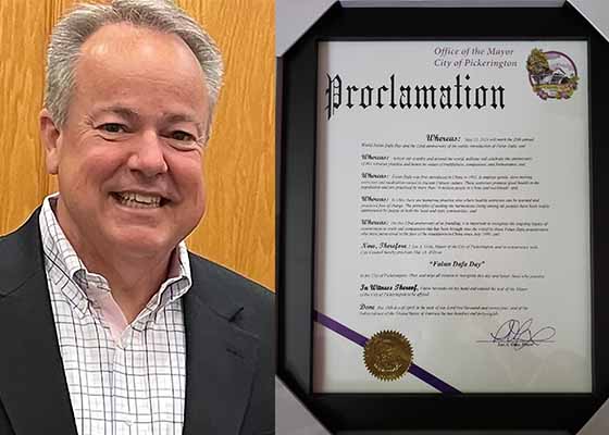 Image for article Ohio, États-Unis : Le maire de Pickerington émet une proclamation pour la Journée du Falun Dafa