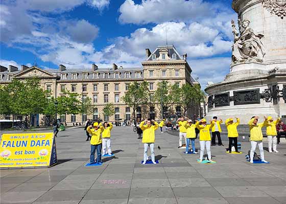 Image for article Paris, France : Une activité sur la place de la République appelle à mettre fin à la persécution du Régime communiste chinois