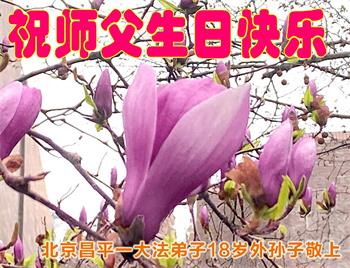 Image for article Les pratiquants de Falun Dafa de Pékin célèbrent la Journée mondiale du Falun Dafa et souhaitent respectueusement à Maître Li Hongzhi un joyeux anniversaire ! (25 vœux)