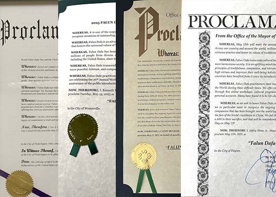 Image for article Ohio, États-Unis : Les maires de quatre villes publient des proclamations en l’honneur de la Journée mondiale du Falun Dafa