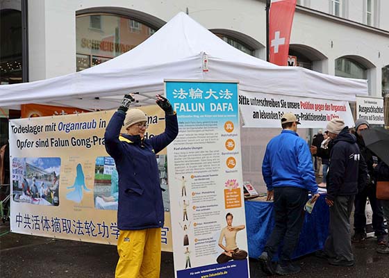 Image for article Allemagne : Les habitants et les touristes condamnent la persécution du Falun Dafa lors d’une activité au lac de Constance (2<SUP>e</SUP> partie)