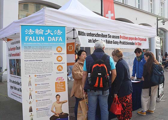 Image for article Allemagne : La persévérance des pratiquants de Falun Dafa suscite l’admiration des gens lors d’une activité au lac de Constance (4e partie)