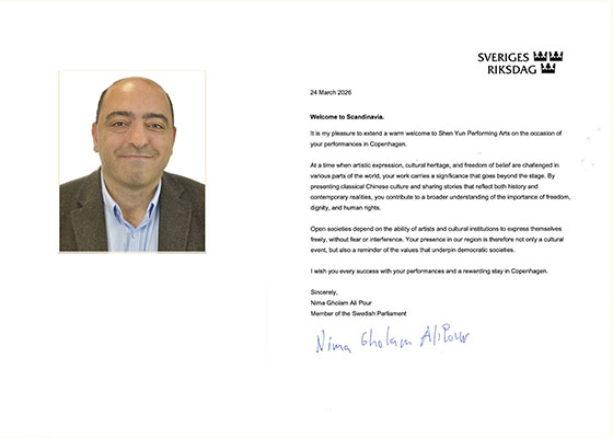 Image for article Un député suédois souhaite beaucoup de succès à Shen Yun