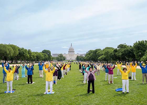 Image for article Washington, DC : Des pratiquants réfléchissent à leur parcours spirituel et expriment leur gratitude lors de la célébration de la Journée mondiale du Falun Dafa